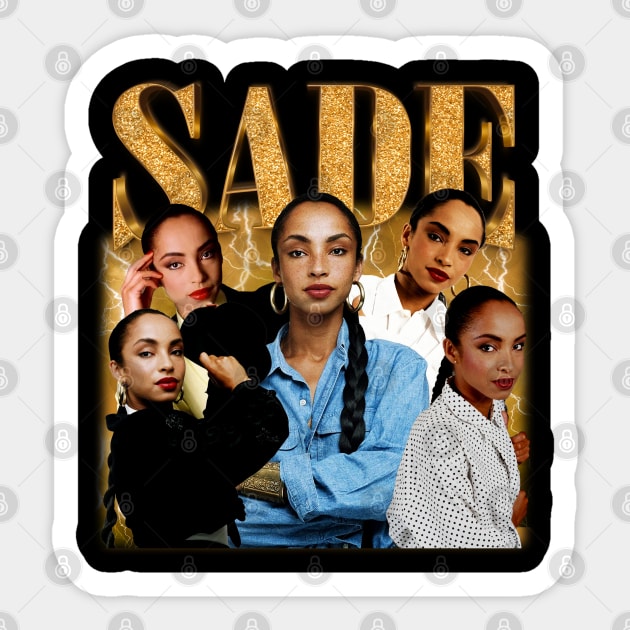 Vintage Sade Adu 80s 90s Style Sticker by Chea Shepherd